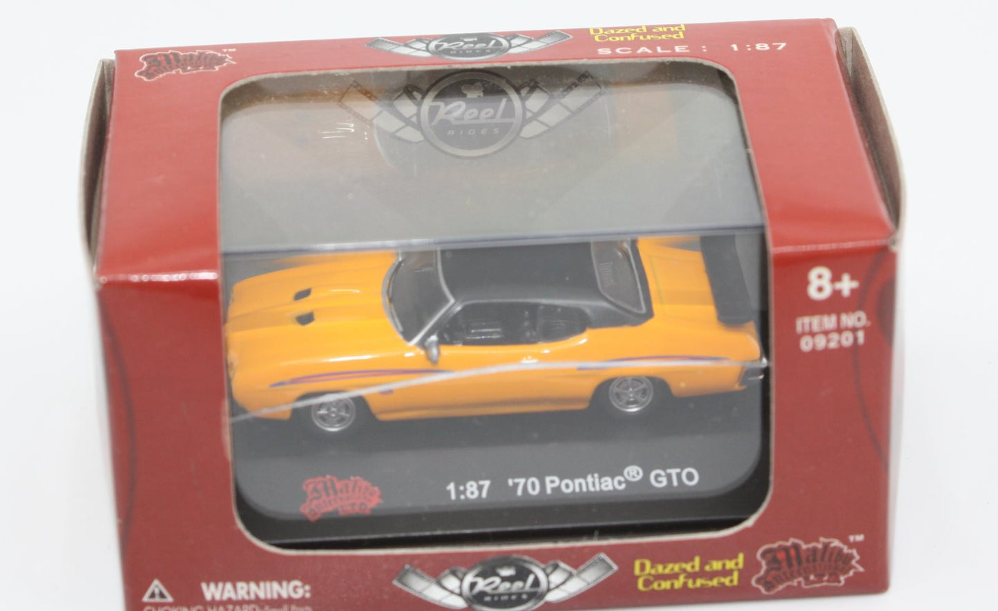 Malibu International 09201 1:87 Yellow Dazed & Confused '70 Pontiac GTO