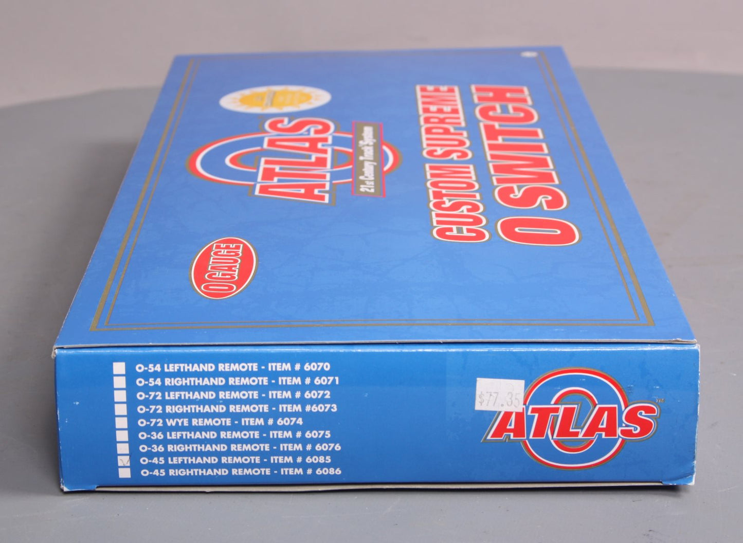 Atlas 6085 O Nickel Silver O-45 Left Hand Remote Control Switch Turnout