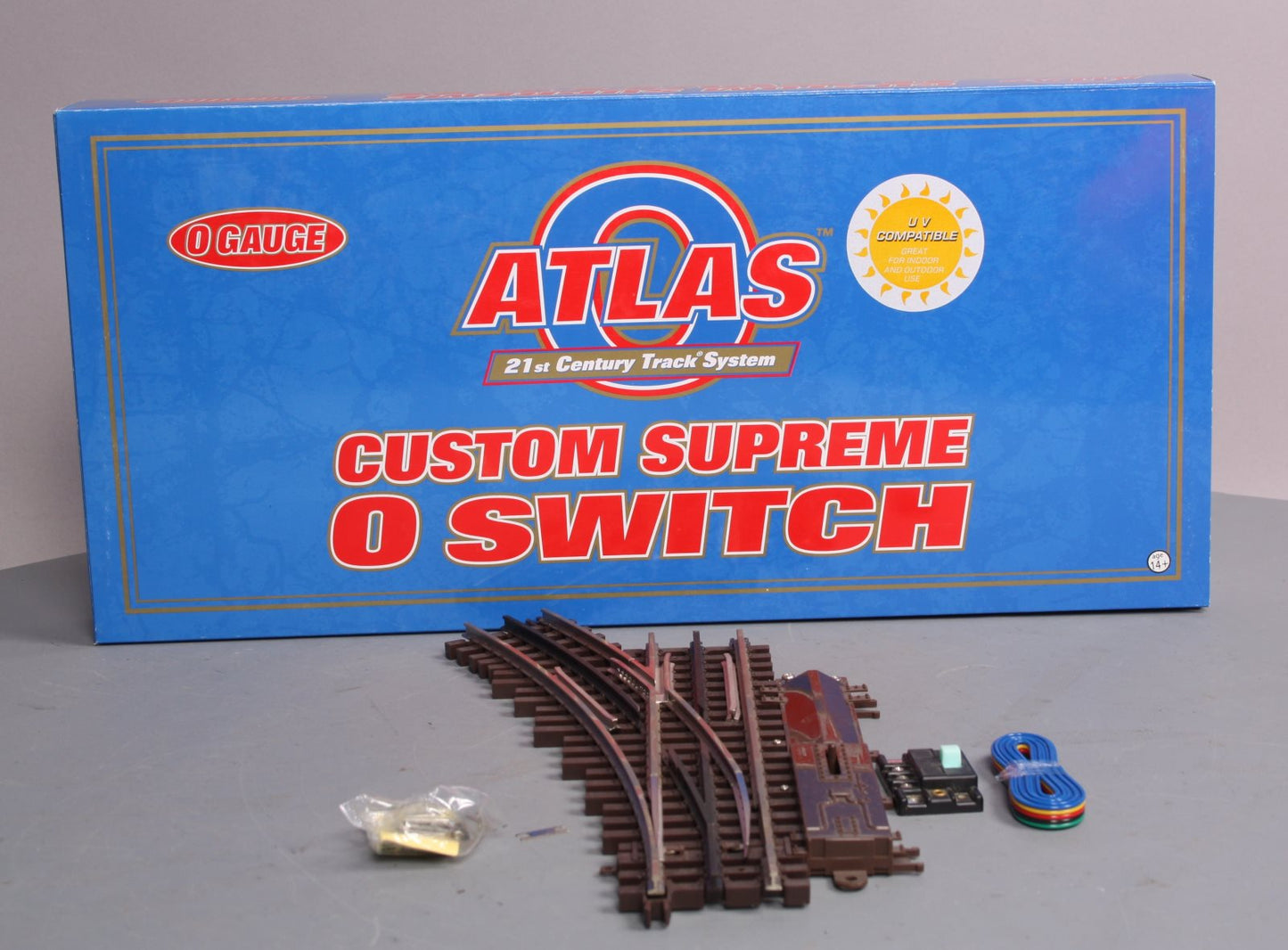 Atlas 6085 O Nickel Silver O-45 Left Hand Remote Control Switch Turnout