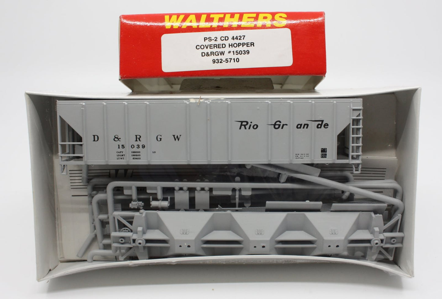 Walthers 932-5710 HO PS-2 CD 4427 Covered Hopper D&RGW