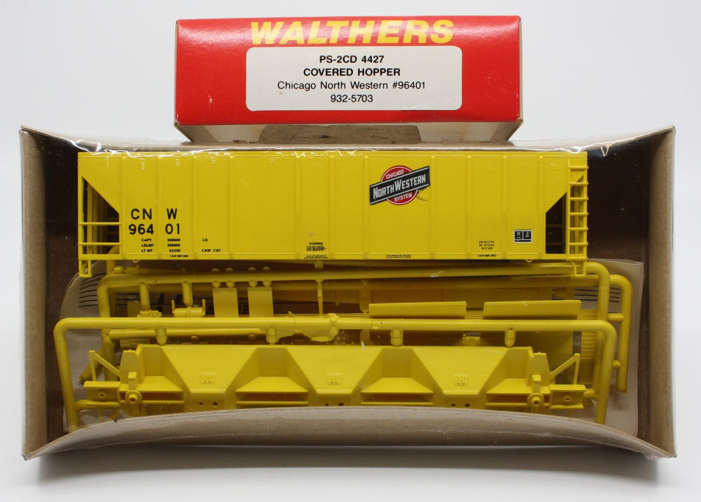 Walthers 932-5703 HO Chicago North Western PS-2CD 4427 Covered Hopper #96401 Kit
