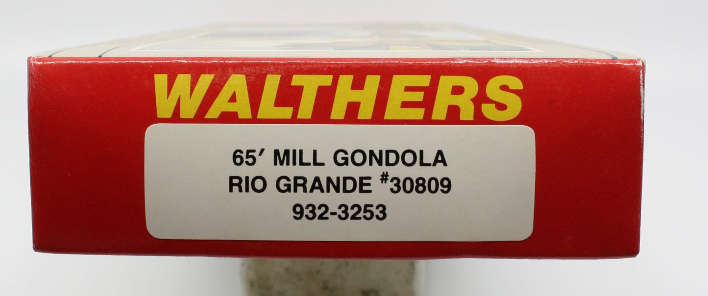Walthers 932-3253 HO 65'' Mill Gondola Rio Grande # 30809 Kit