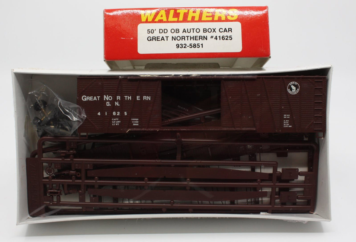 Walthers 932-5851 HO 50' DD OB Auto Box Car Great Northern #41625