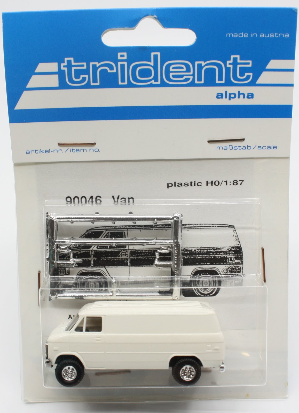 Trident Miniatures 90046 HO White Chevrolet Cargo Van