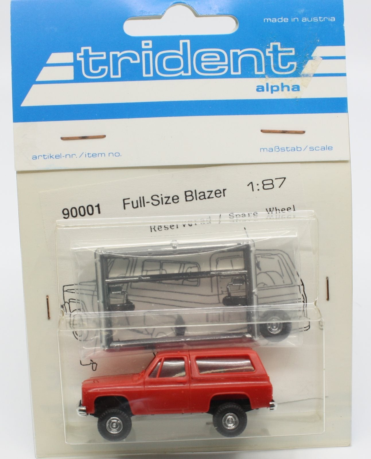Trident Miniatures 90001 HO Chevrolet Full Size Blazer Red