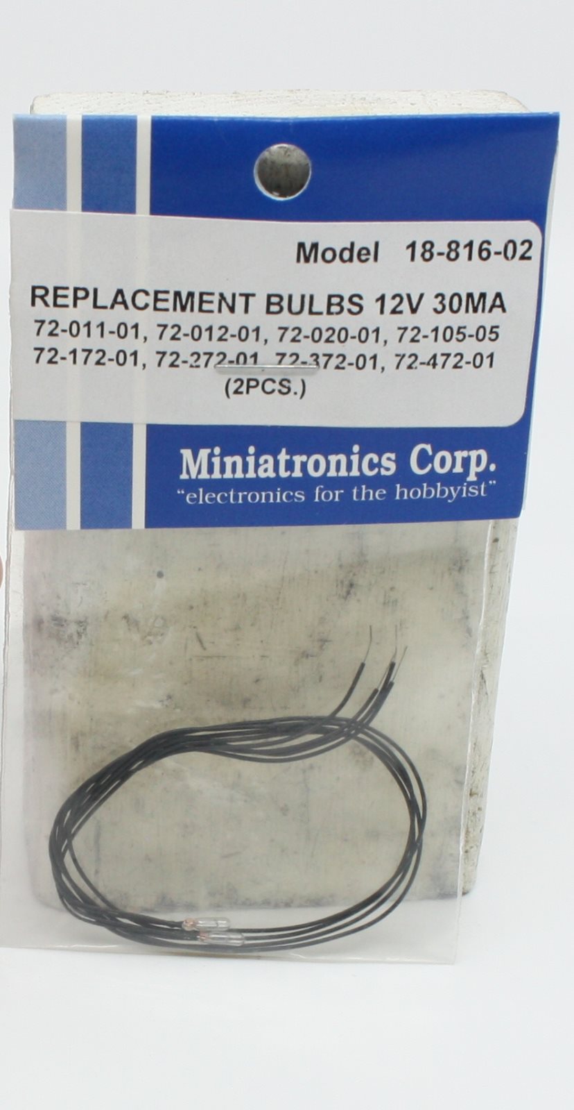 Miniatronics 18-816-02 HO Replacement Blubls 12V 30MA