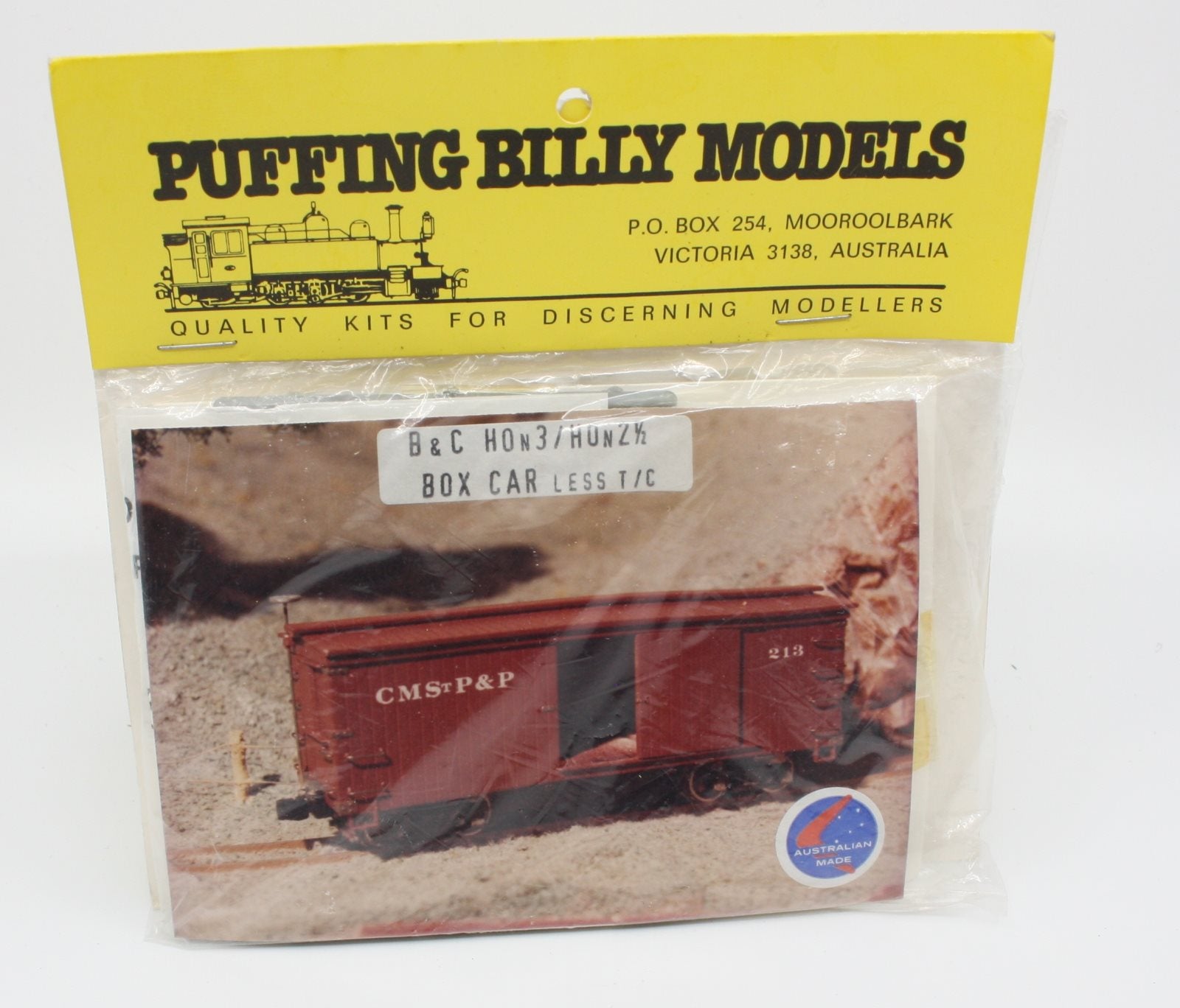 Puffing Billy Models HO B&C n3 n2-1/2 Box Car