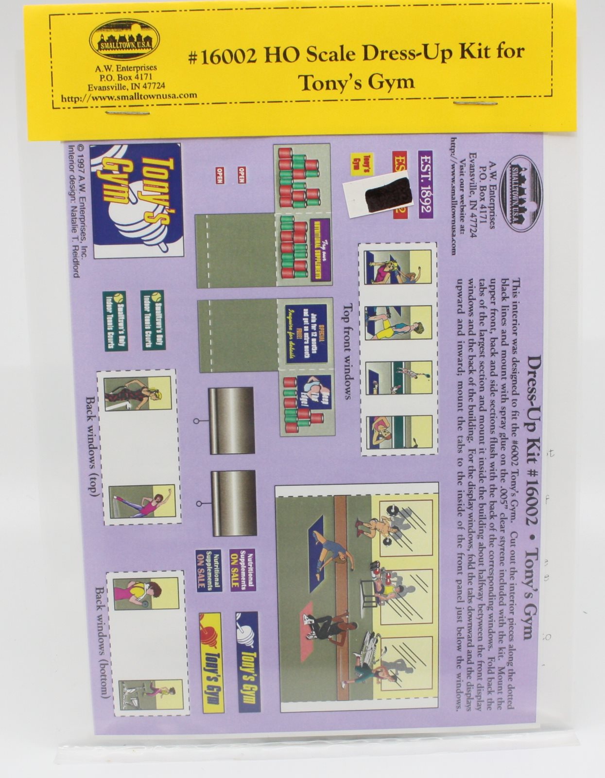 Smalltown USA 699-16002 HO Scale Dress-Up Kit for Tony's Gym