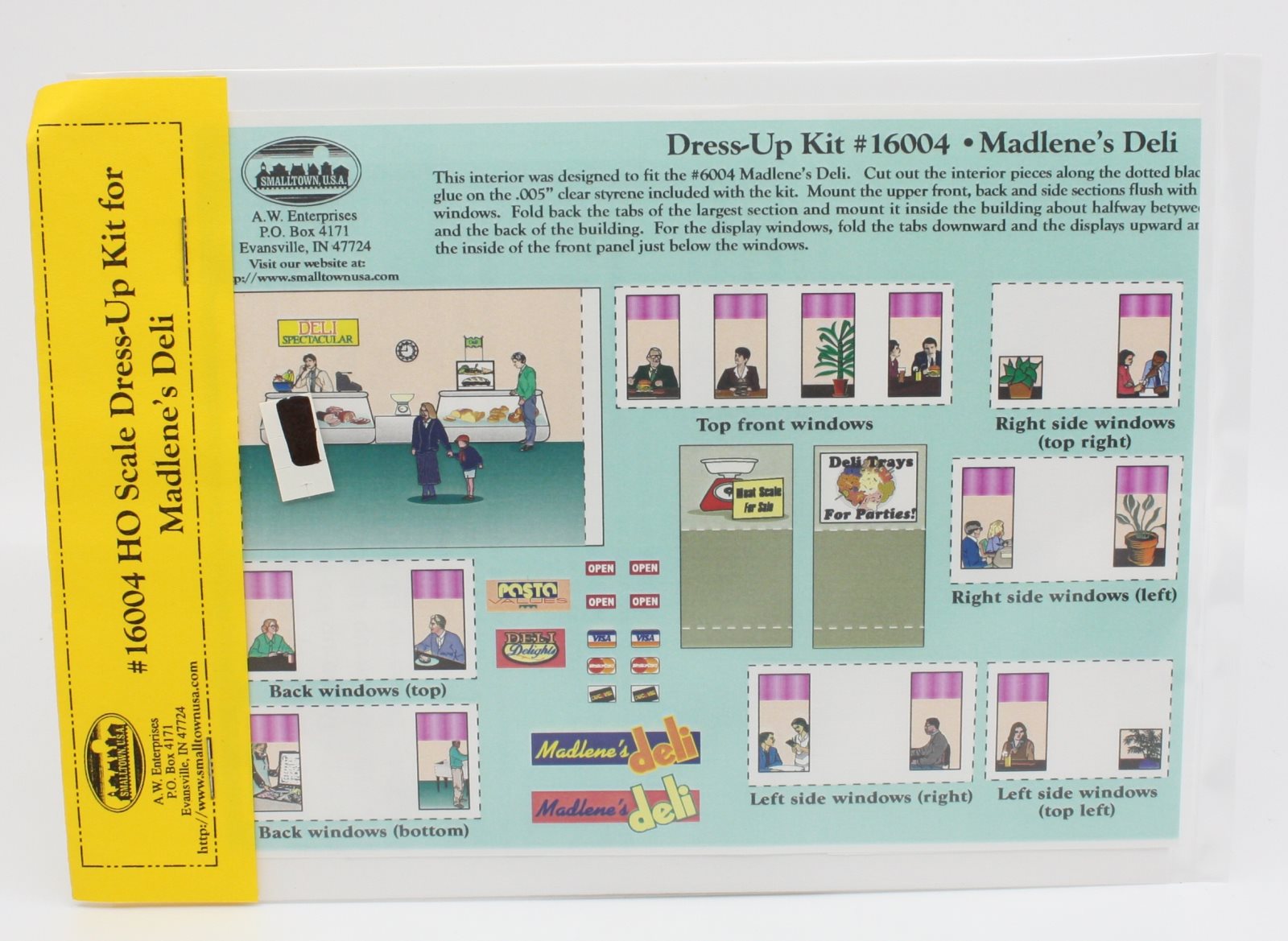 Smalltown USA 699-16004 HO Scale Dress-Up Kit for Madlene's Deli