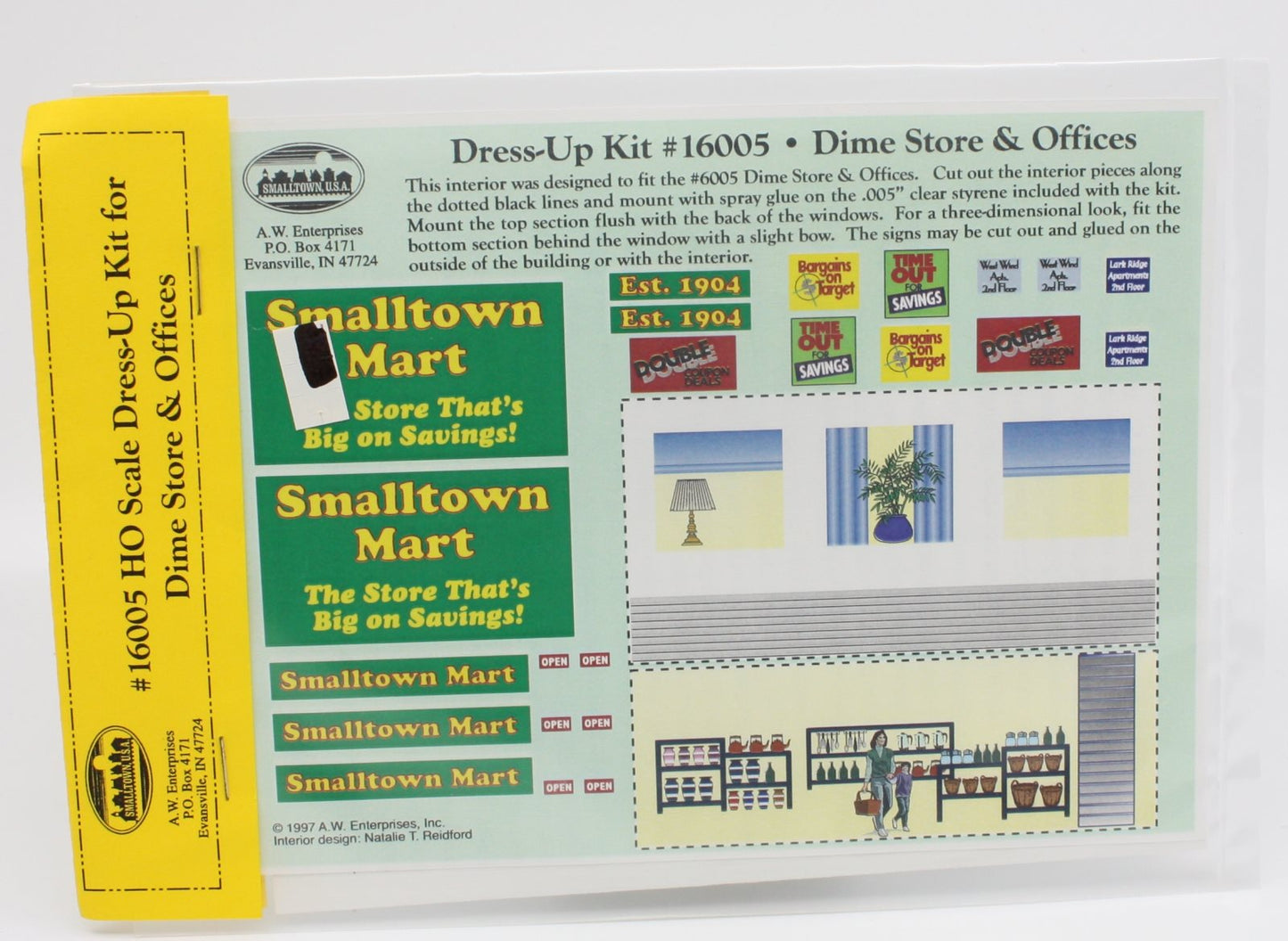 Smalltown USA 699-16005 HO Scale Dress-Up Kits for Dime Store and Offices