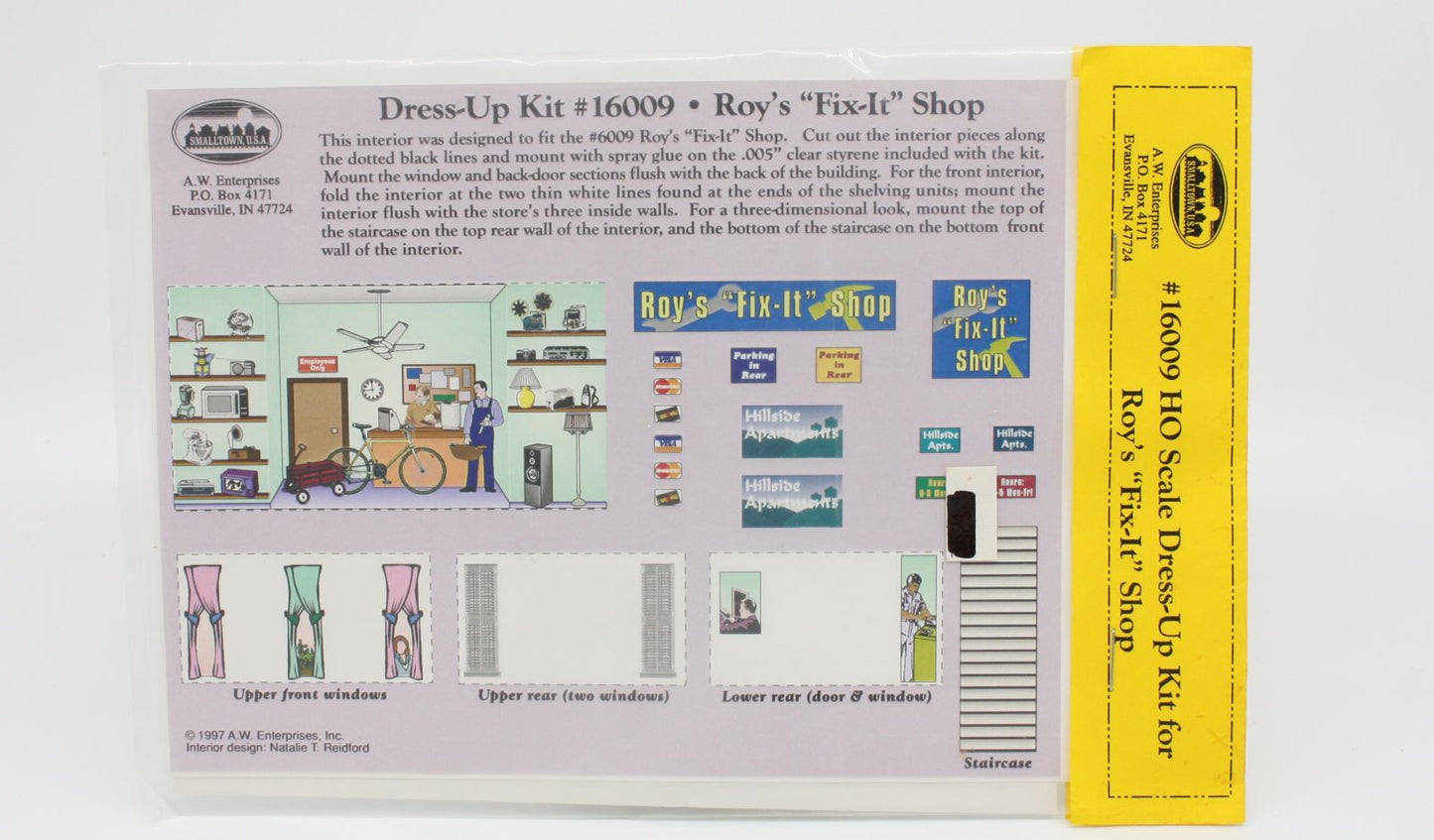 Smalltown USA 699-16009 HO Scale Dress-Up Kit for Roy's "Fix-It" Shop
