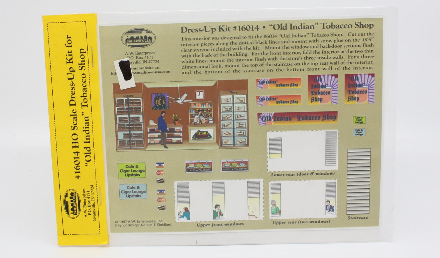Smalltown USA 699-16014 HO Scale Dress-Up Kit for "Old Indian" Tabacco Shop