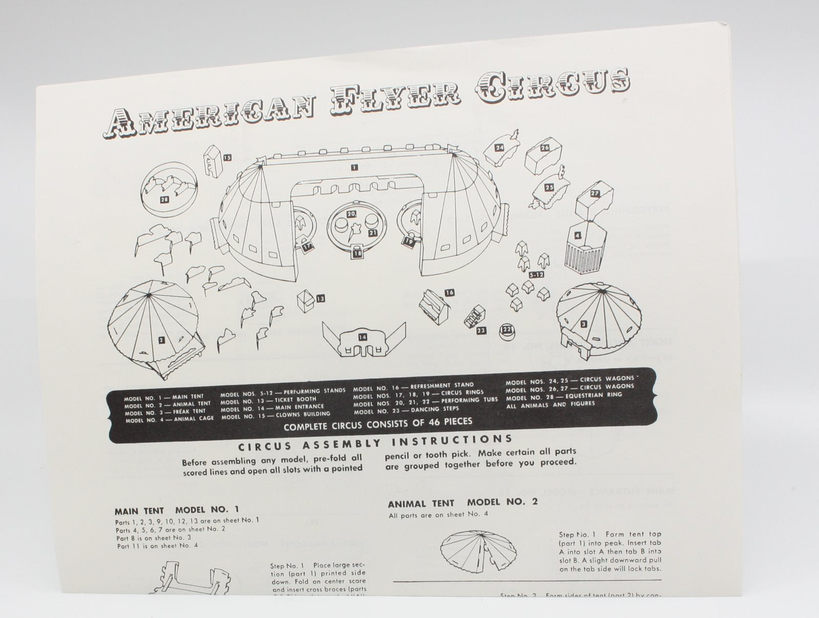 Greenberg's HO American Flyer Circus Assembly Kit