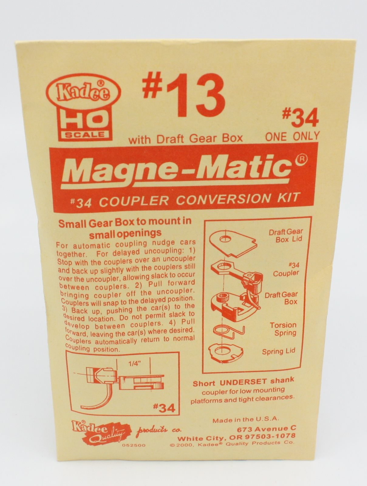Kadee 13 HO #34 Magne-Matic Coupler Conversion Kit