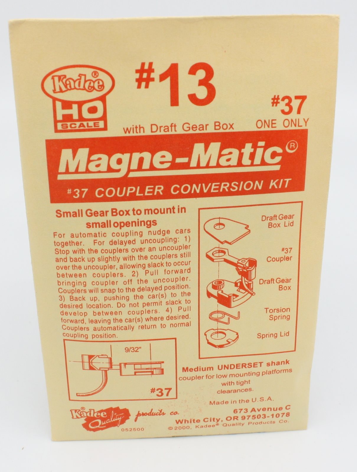 Kadee 13 HO #37 Magne-Matic Coupler Conversion Kit