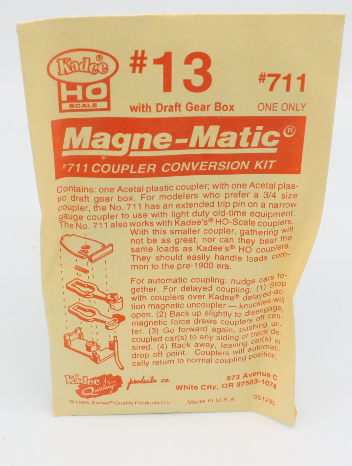 Kadee 13 HO #711 Mange-Matic Coupler Conversion Kit