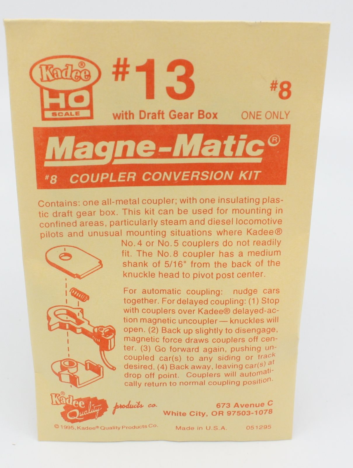 Kadee 13 HO #8 Mange-Matic Coupler Conversion Kit