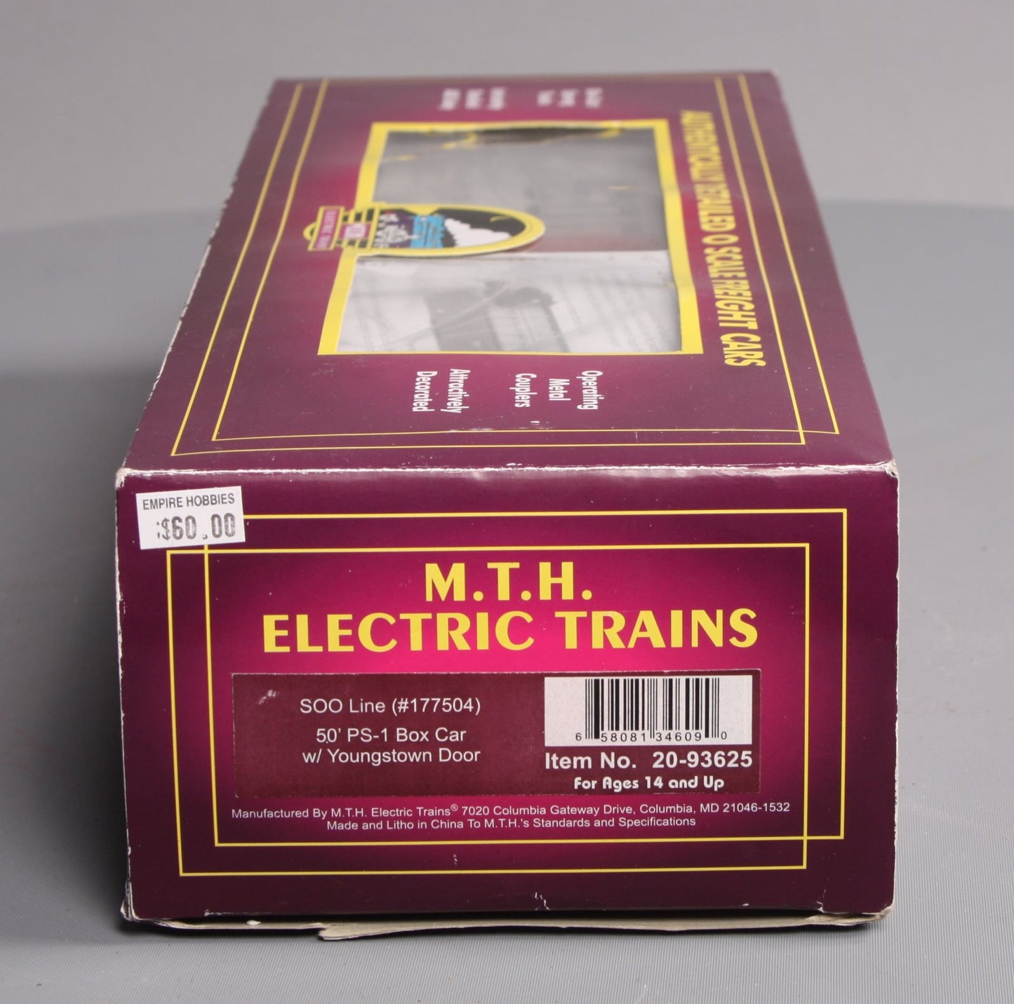 MTH 2093625 O Soo 50' PS-1 Boxcar w/Youngstown Standard Door