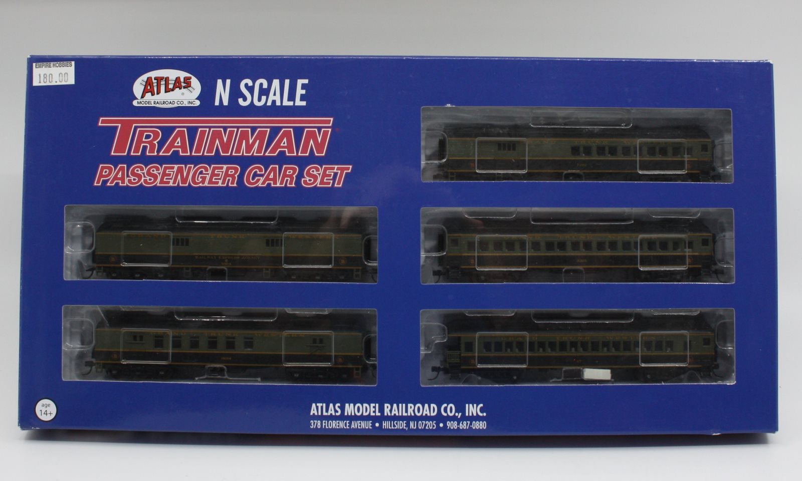 Atlas 50004254 N Grand Trunk Western Trainman® ACF® 60' Passenger Car (Set of 5)