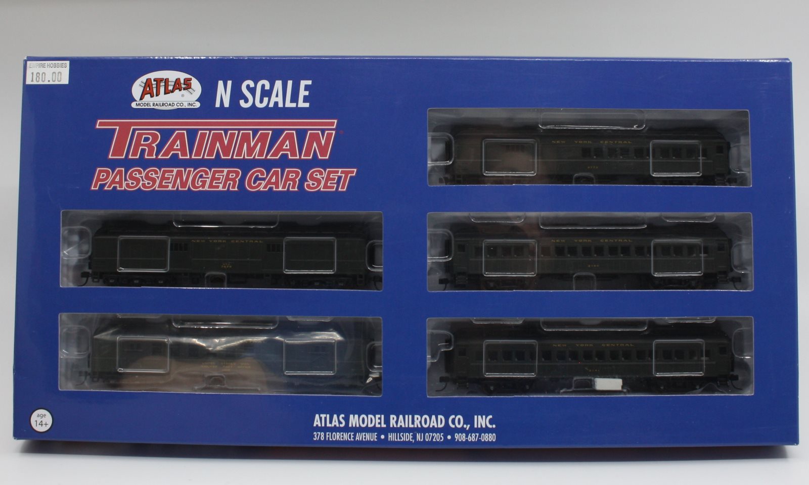 Atlas 50004253 N New York Central Trainman® ACF® 60' Passenger Car (Set of 5)