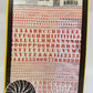 Woodland Scenics MG753 Stencil & Block Roman Red Dry Transfer Decals