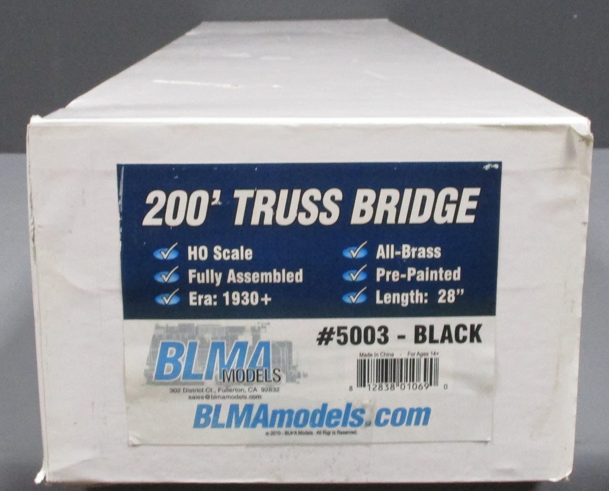 BLMA Models 5003 HO Assembled Brass Brass 200' Truss Bridge