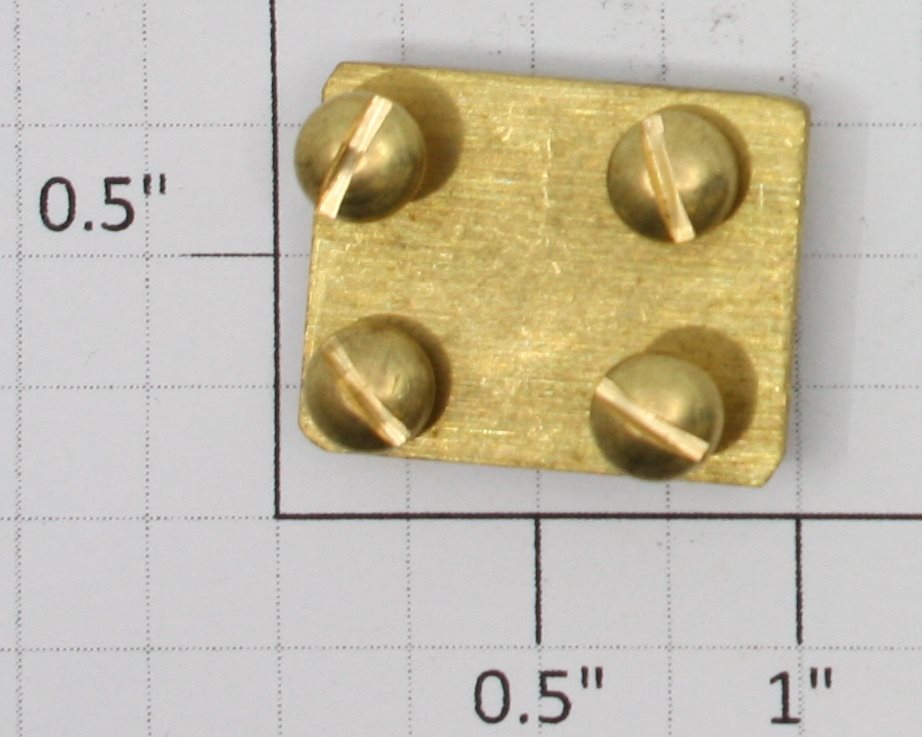 Acme Conductor 4-Screw Brass Rail Clamp