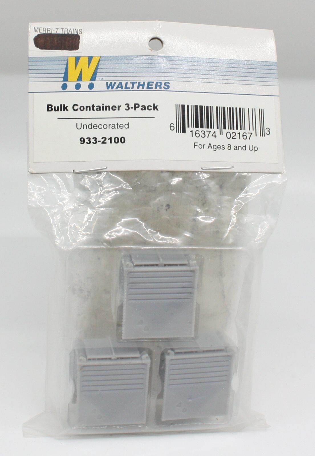 Walthers 933-2100 HO Undecorated Bulk Container 3-Pack