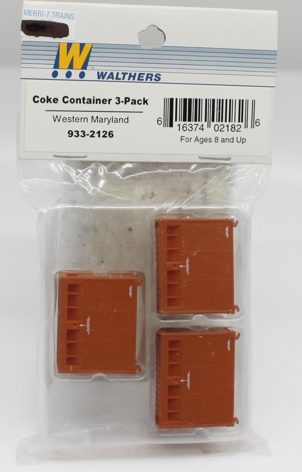 Walthers 933-2126 HO Coke Container 3-Pack (Western Maryland)