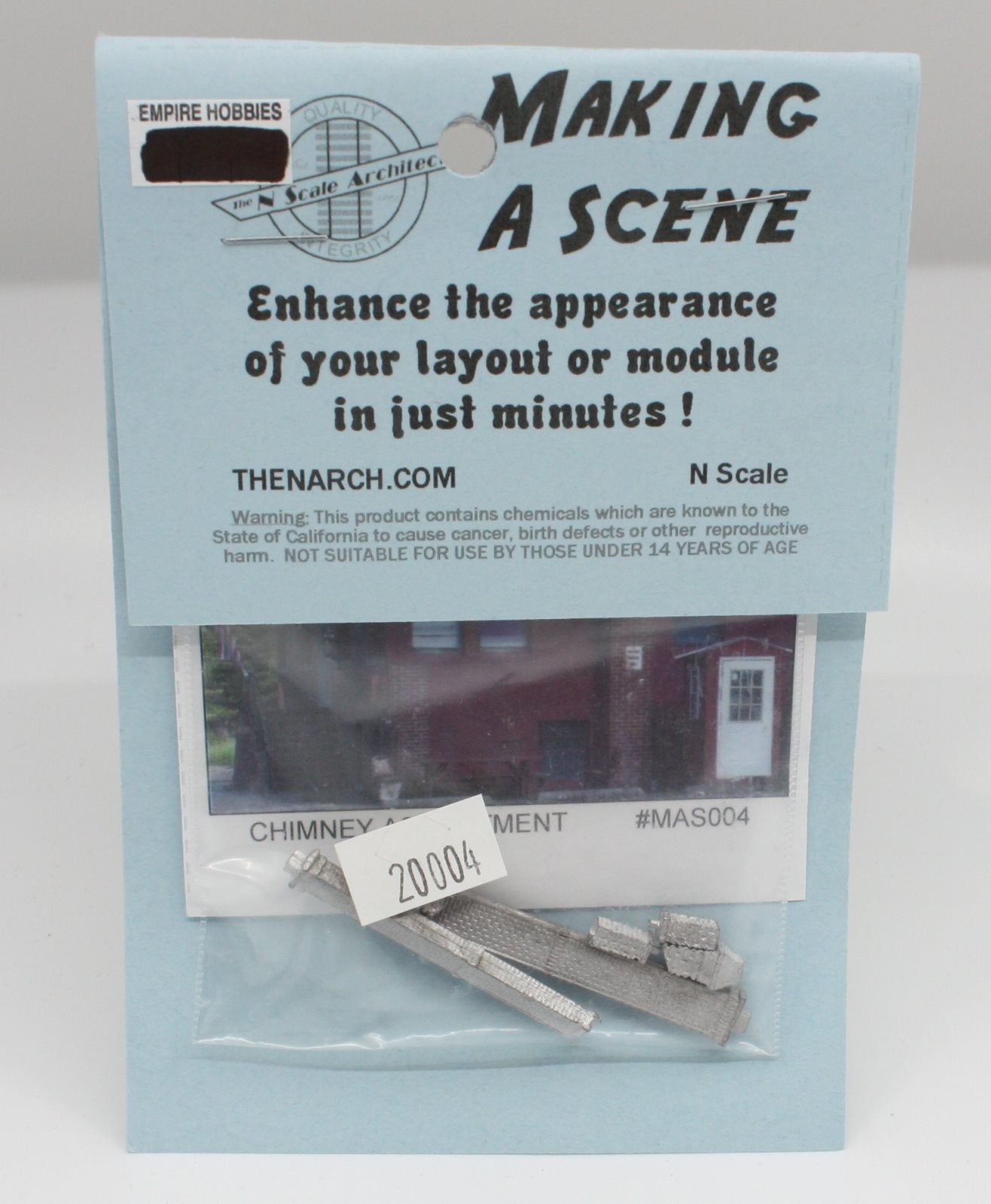 The N Scale Architect 20004 N Chimney Assortment (Set of 3)
