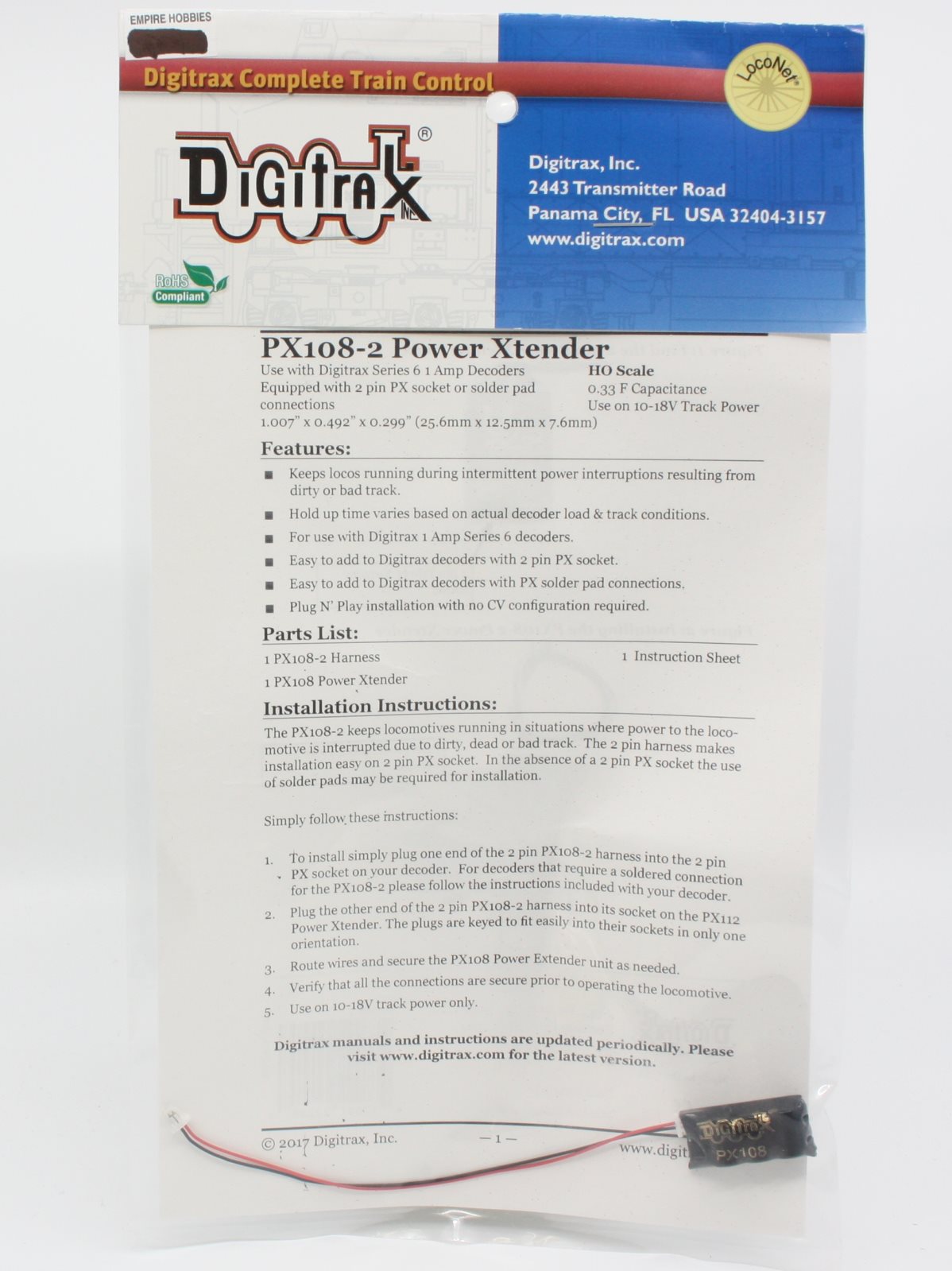 Digitrax PX108-2 Power Xtender