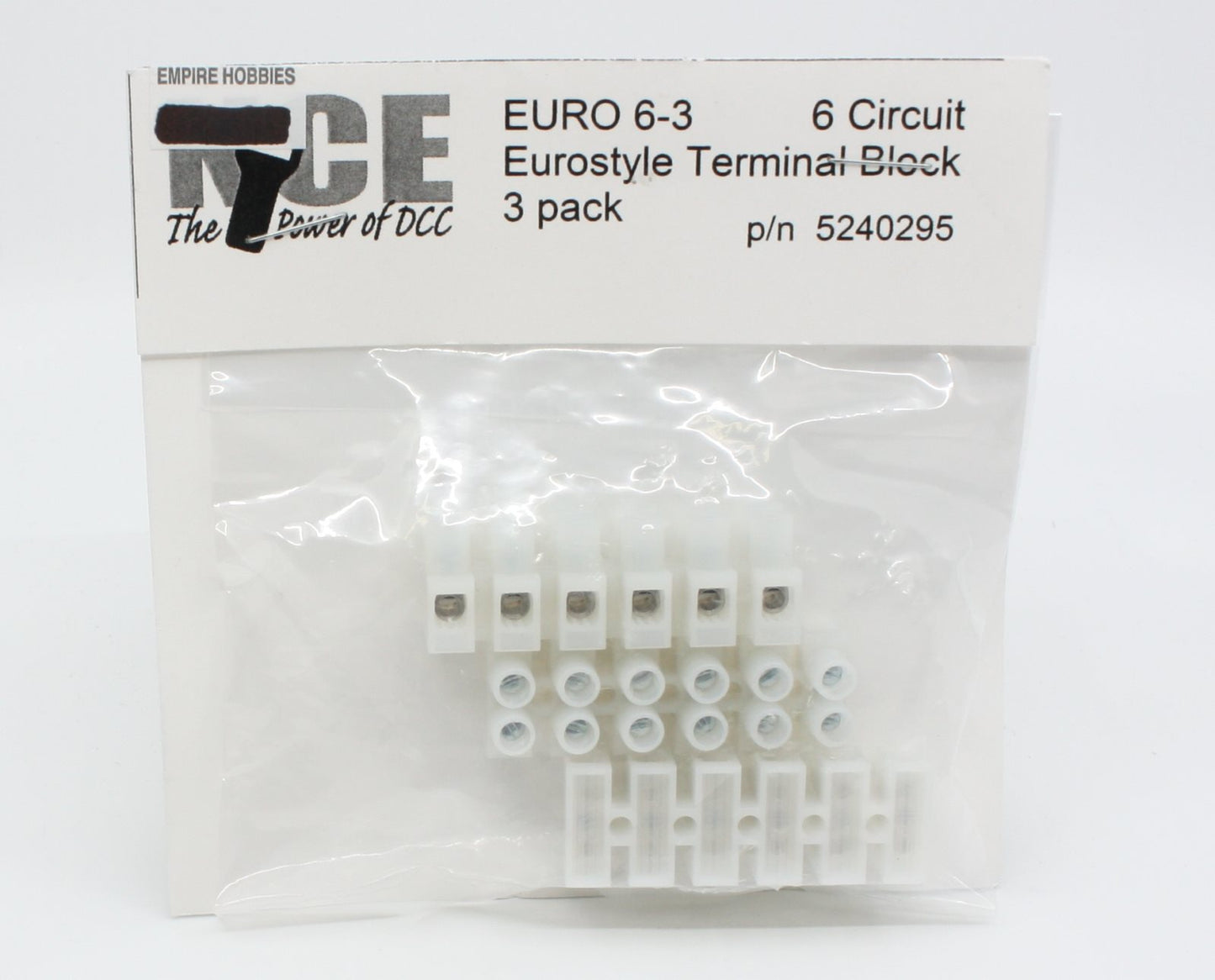 NCE 0295 HO 14-24 AWG 6cir Euro Term Strip (Bag of 3)