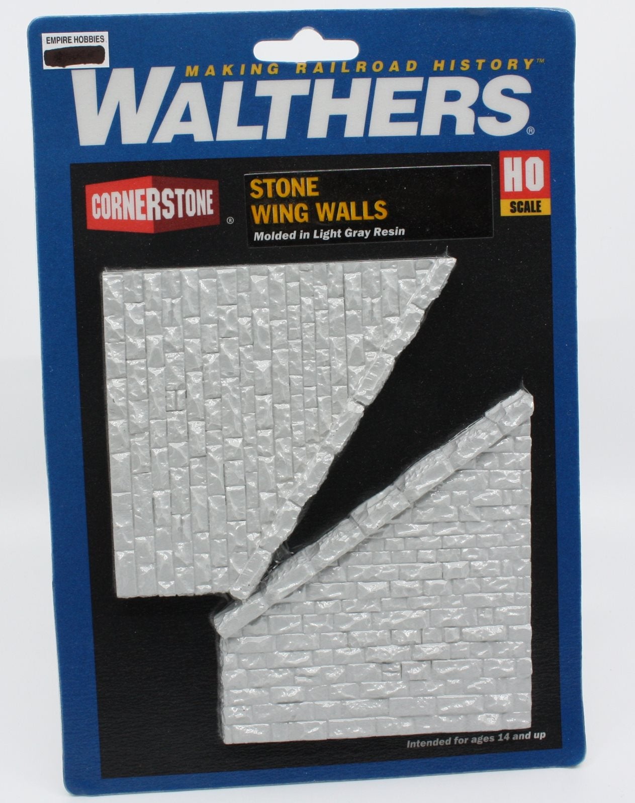 Walthers 933-4586 HO Railroad Bridge Stone Wing Walls (Pack of 2)