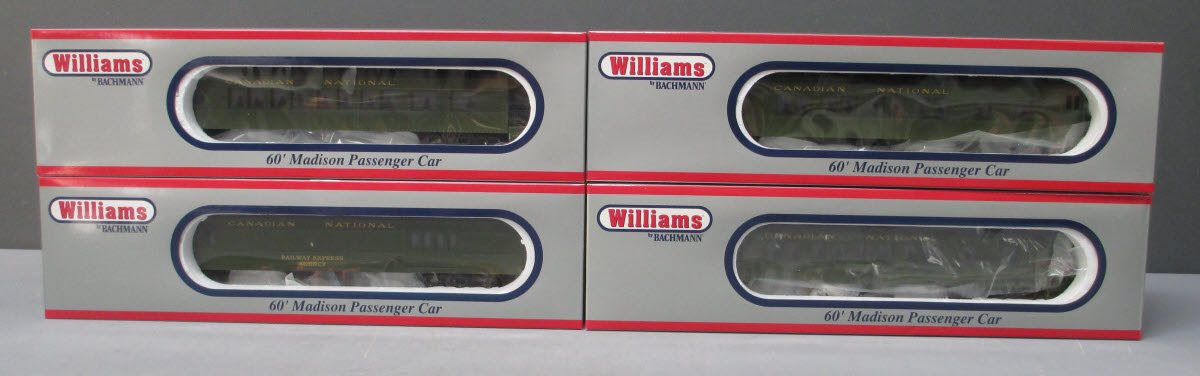 Williams 43470 CN 60 Ft. Madison Passenger Car 4-Pack
