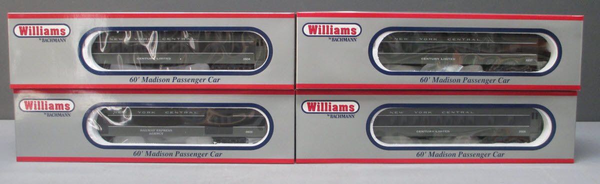 Williams 43459 NYC 60 Ft. Madison Passenger Car 4-Pack