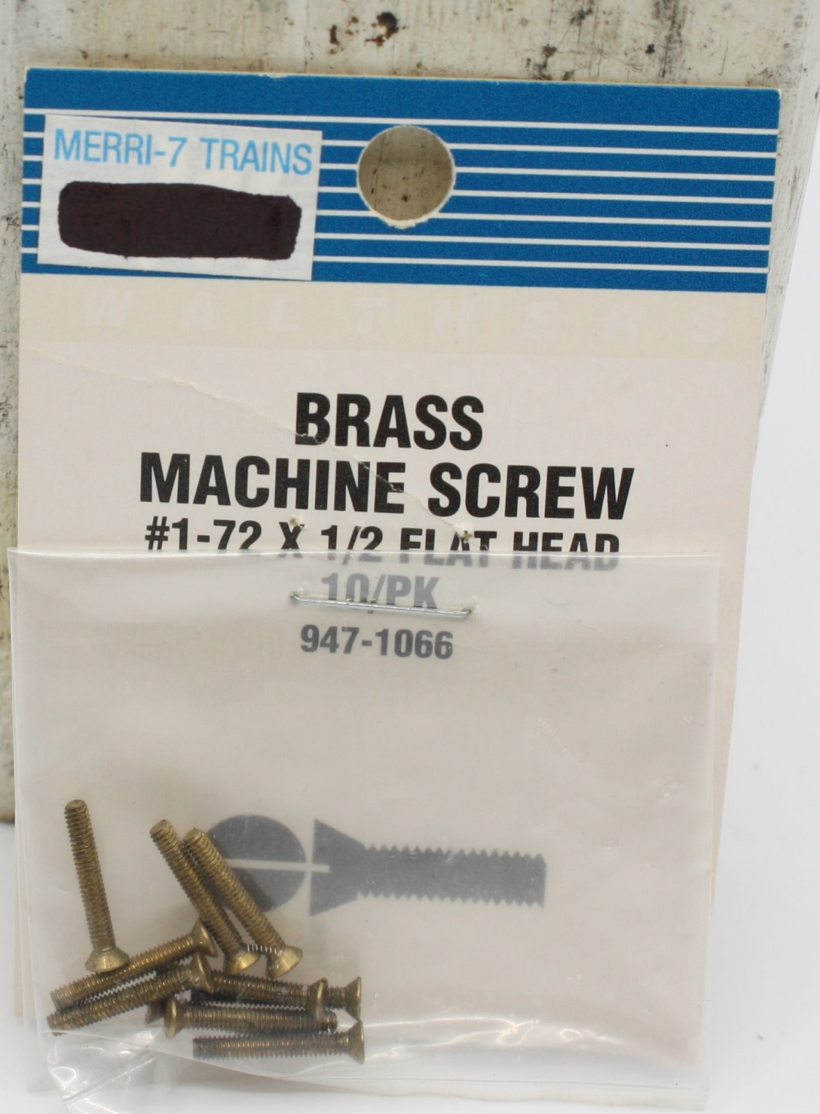 Walthers 947-1066 1-72 1/2" Brass Flat Head Machine  Screw (Pack of 10)
