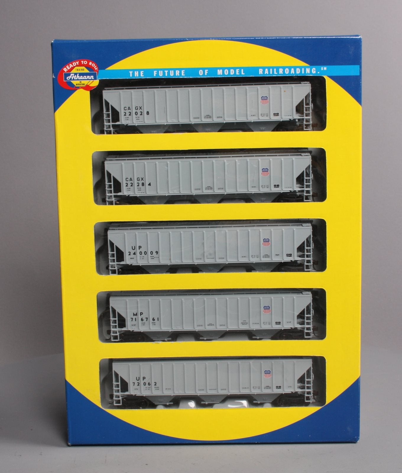 Athearn 72392 HO Scale Union Pacific 34' PS Covered Hopper (Set of 5)