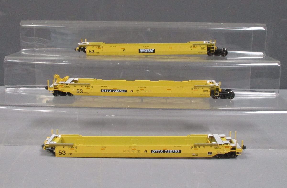 Kato 30-9015 HO TTX Gunderson MAXI-IV Double Stack Car #732753 (Pack of 3)