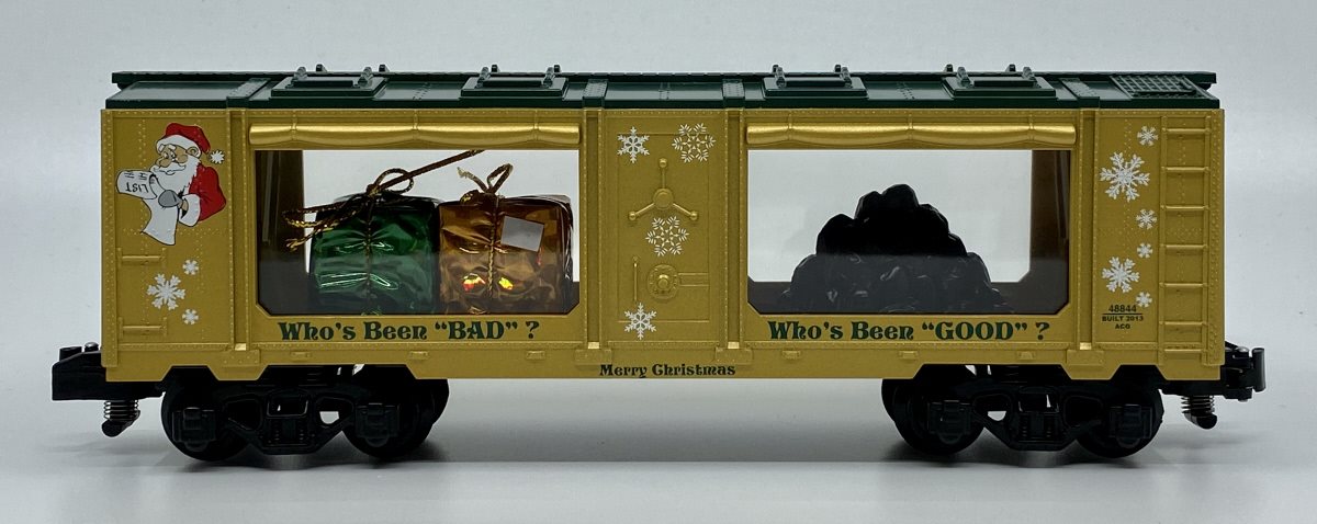 American Flyer 6-48844 S Gauge Christmas Good & Bad Mint Car