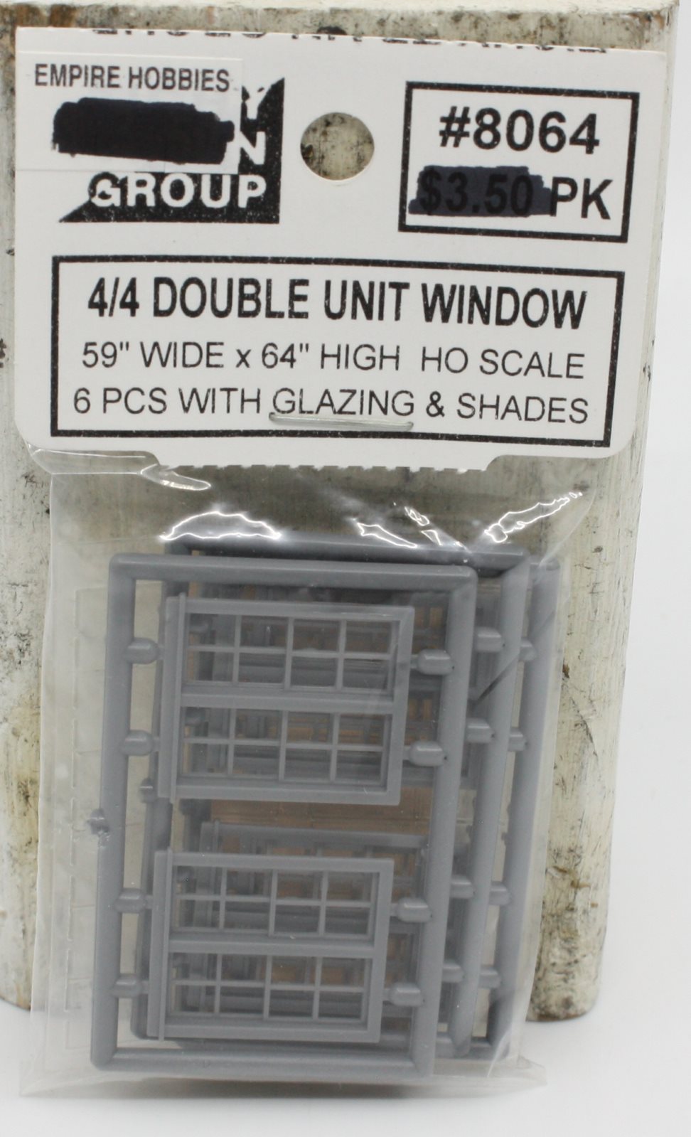 Tichy 8064 HO 59" x 64" 4/4 Double Hung Window (Pack of 6)