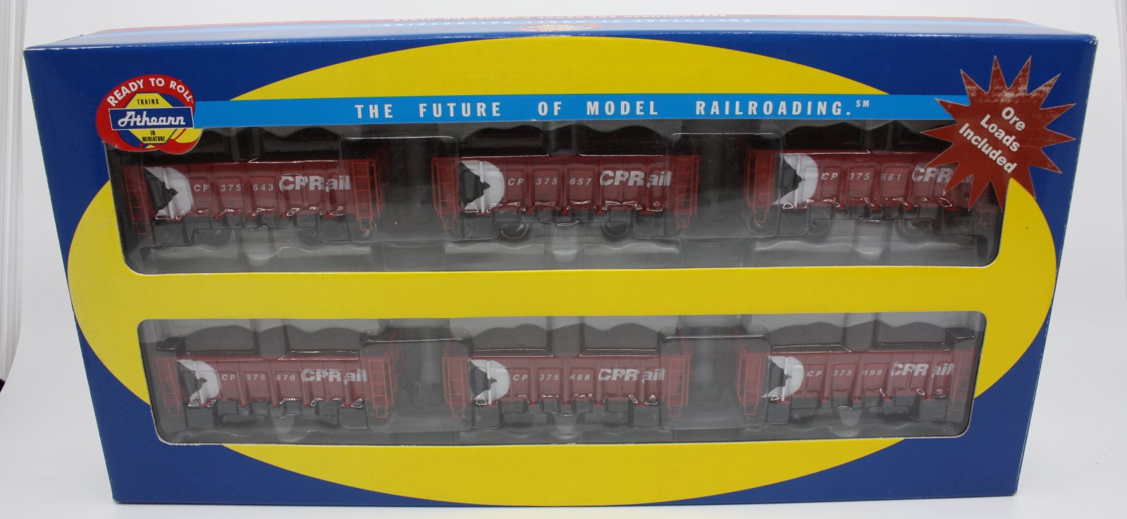 Athearn 94972 HO CP Rail 26' Low-Side Ore Gondola (Set of 6)