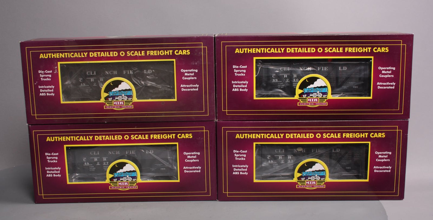 MTH 20-90621 O Clinchfield CRR 34' Composite Hopper Car w Coal Load 4-Car Set