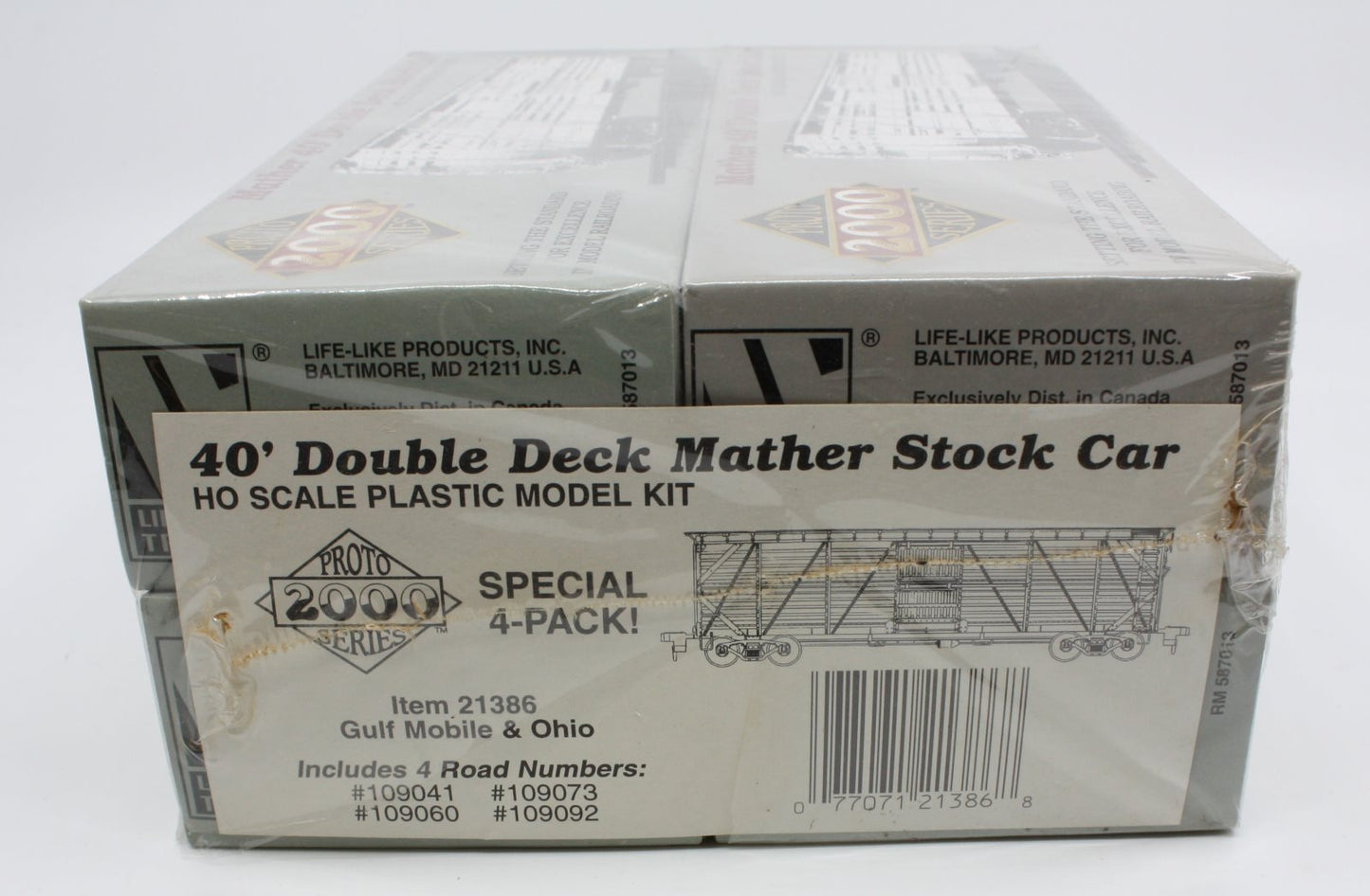 Proto 2000 21386 HO GM&O 40' Double Deck Mather Stock Car (Pack of 4)