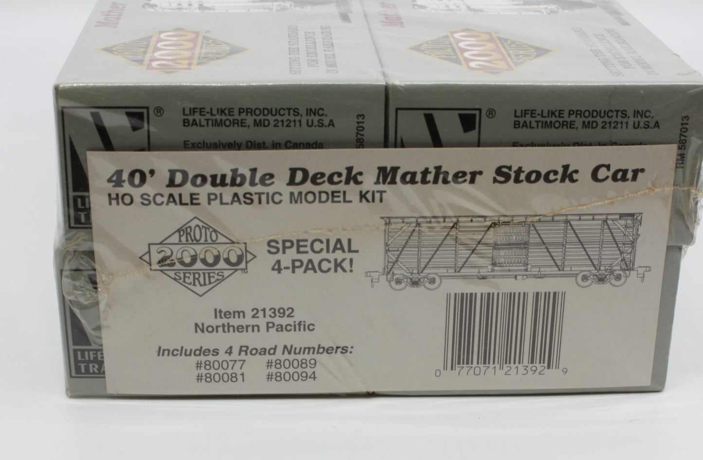Proto 2000 21392 HO 40' Double Deck Mather Stock Cars (Set of 4)