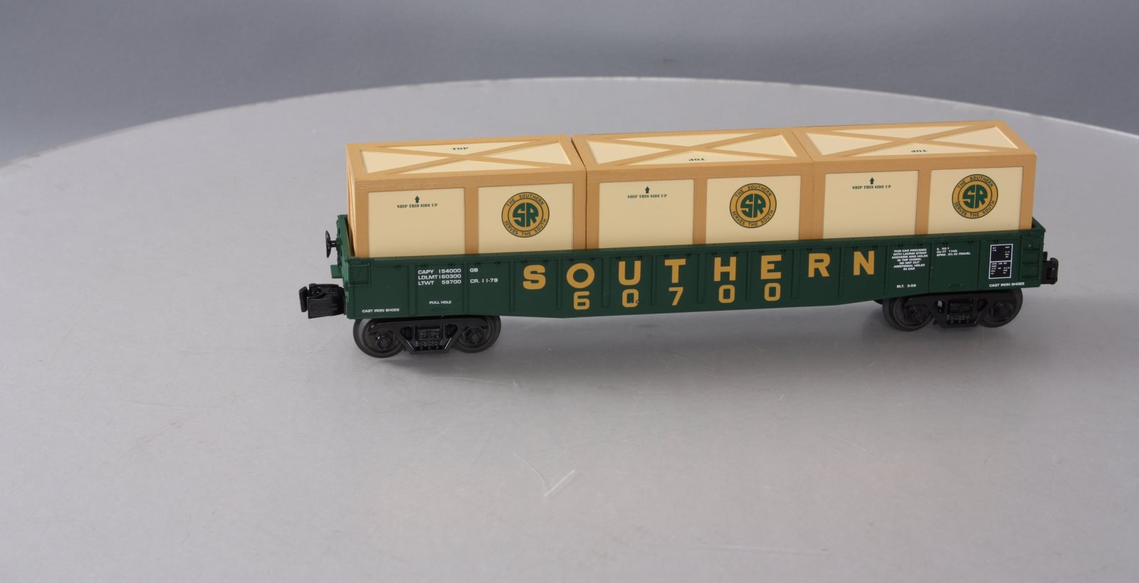 MTH 30-72093 O Gauge Southern Gondola #60700 with Crates