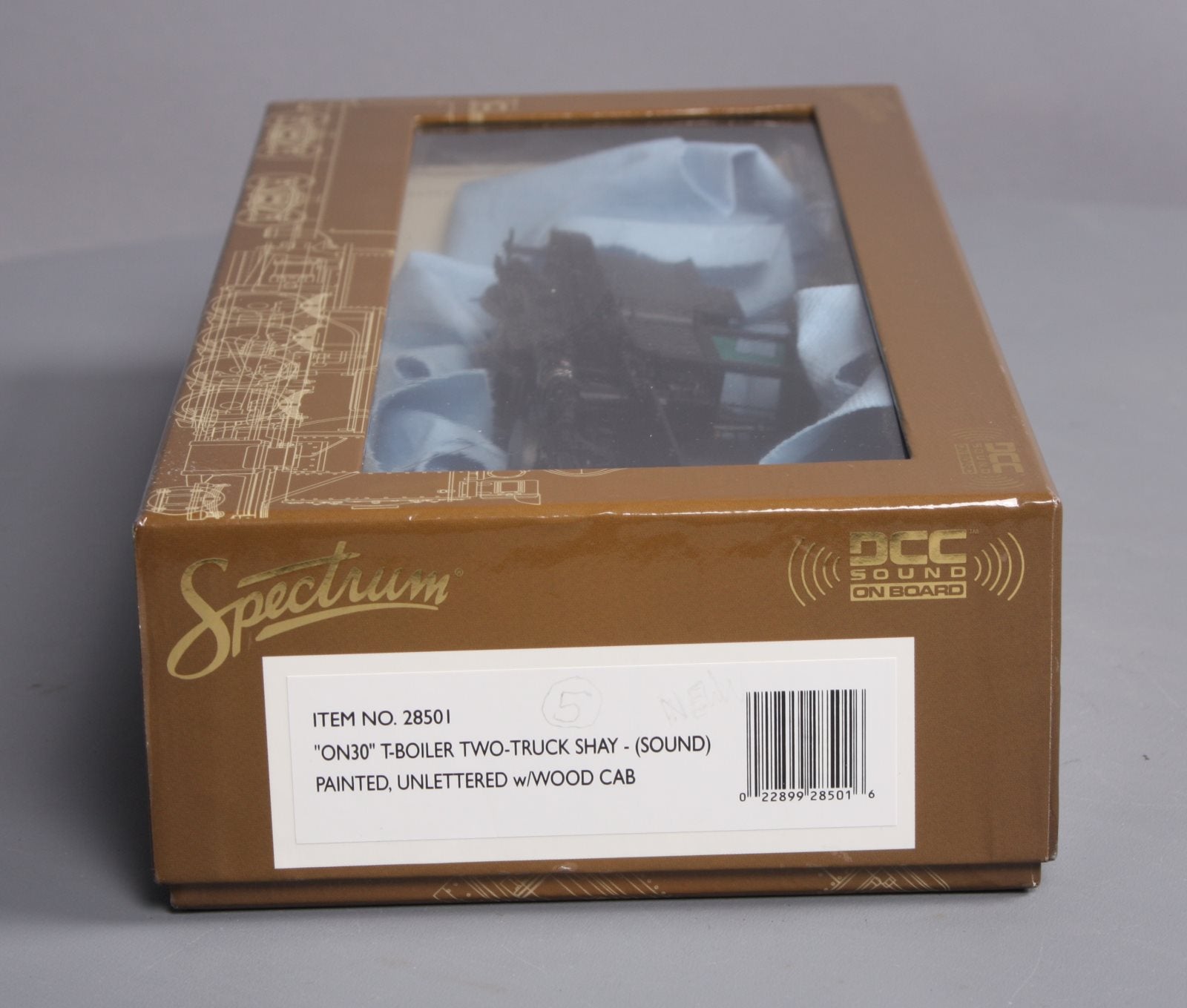 Bachmann 28501 On30 Painted & Unlettered T-Boiler Two-Truck Shay w/Sound & DCC