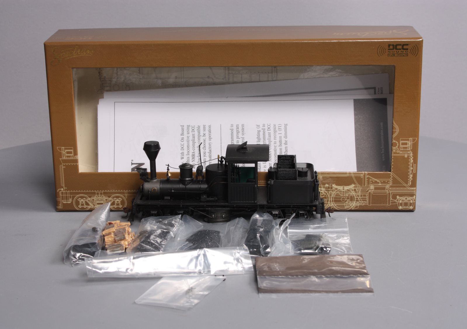 Bachmann 28501 On30 Painted & Unlettered T-Boiler Two-Truck Shay w/Sound & DCC