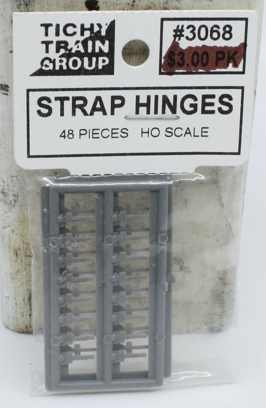 Tichy 3068 HO Strap Hinges (Bag of 48)