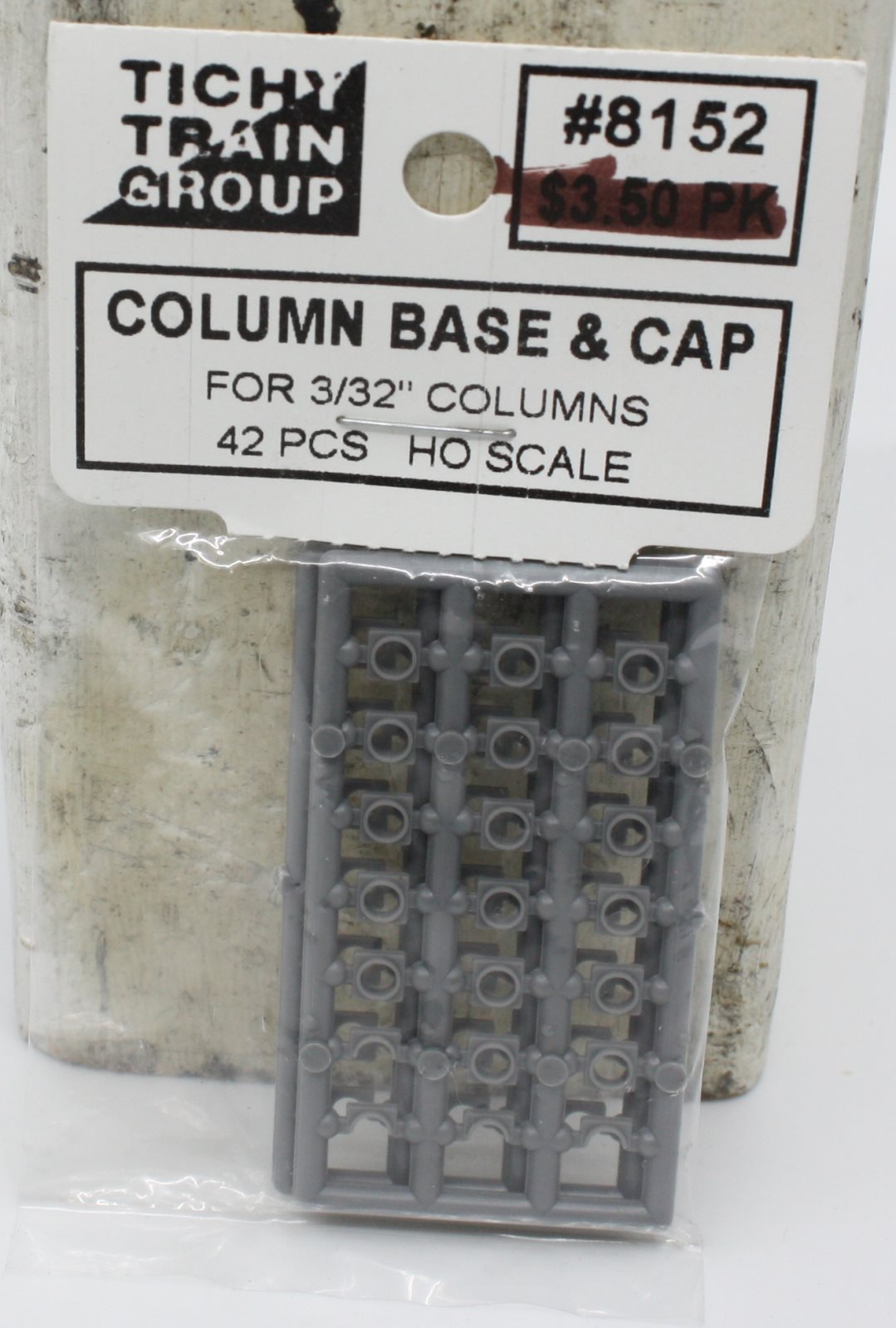 Tichy 8152 HO Column Base And Cap (Bag of 42)