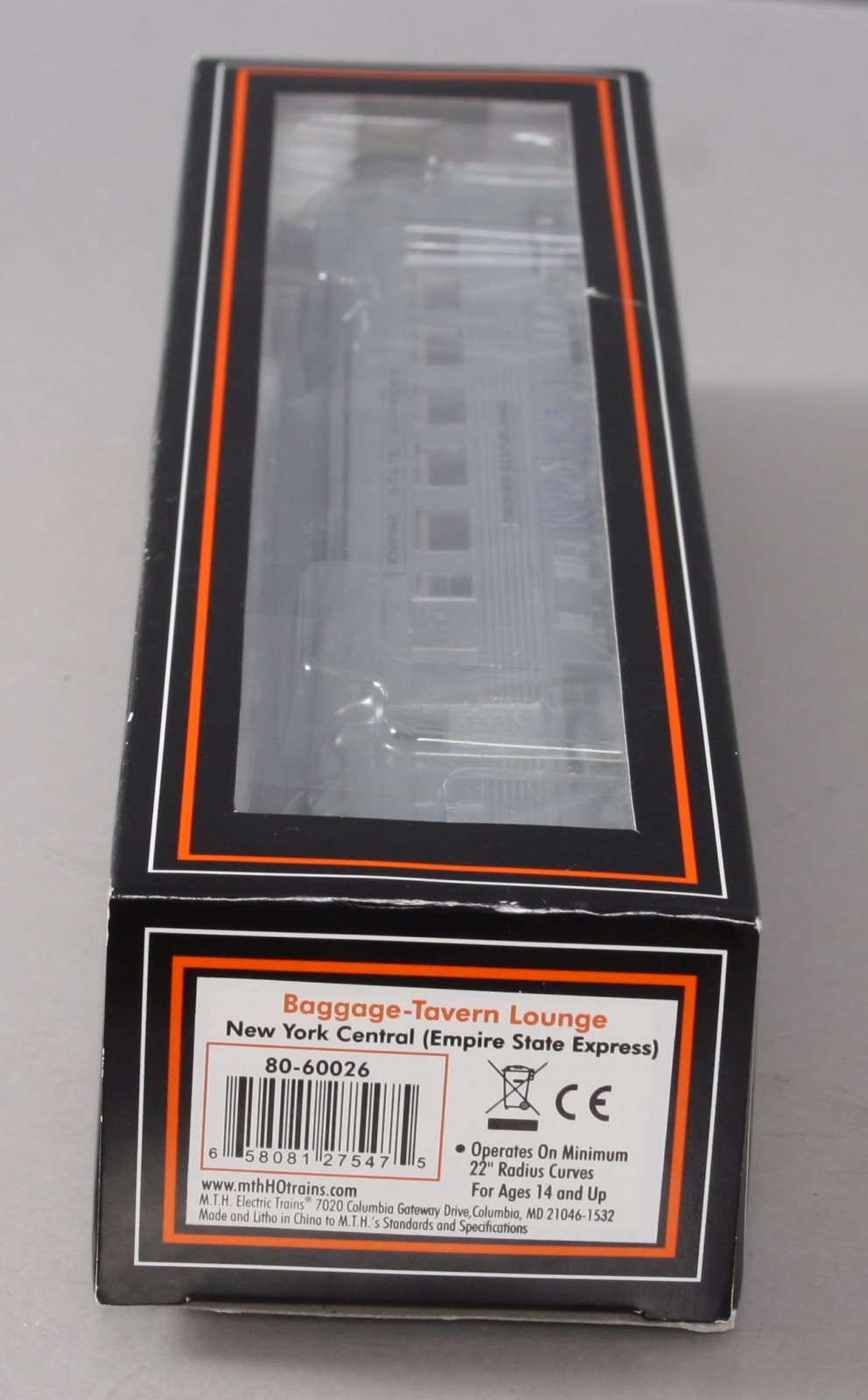 MTH 80-60026 New York Central HO Scale Baggage Tavern Car (Empire State Express)